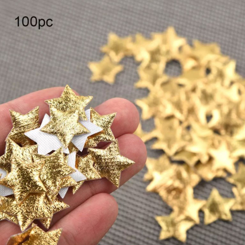 100 buah bintang emas/perak un - Embellishments For Scrapbooking ulasan dan harga